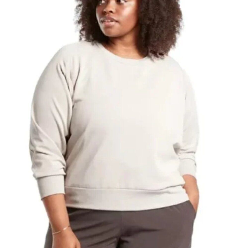 ATHLETA Seasoft Crewneck Abalone Grey Sweatshirt Size 3X